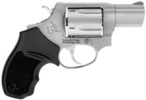 Taurus 2-605029 605 Small 357 Mag/38 Special +P 5 Shot 2" Matte Stainless Steel Barrel, Cylinder & Frame, Black Finger Grooved Rubber Grip