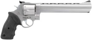 Taurus 2-440089 44 Large 44 Rem Mag 6 Shot 8.37" Matte Stainless Ported Barrel, Cylinder & Frame, Black Finger Grooved Rubber Grip, Transfer Bar