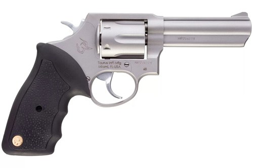Taurus 2-650049 65 Medium 357 Mag/38 Special +P 6 Shot 4" Matte Stainless Steel Barrel, Cylinder Matte & Frame, Black Finger Grooved Rubber Grip - Image 3