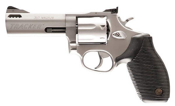 Taurus 2-627049 Tracker 627 Medium 357 Mag/38 Special +P 7 Shot 4" Matte Stainless Steel Barrel, Cylinder & Frame, Black Ribber Grip, Transfer Bar - Image 2