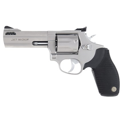 Taurus 2-627049 Tracker 627 Medium 357 Mag/38 Special +P 7 Shot 4" Matte Stainless Steel Barrel, Cylinder & Frame, Black Ribber Grip, Transfer Bar - Image 4