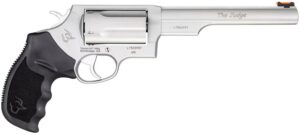 Taurus 2-441069T Judge Compact 45 Colt (Long Colt)/410 Bore 5 Shot 6.50" Matte Stainless Steel Barrel, Cylinder & Frame, Black Ribber Grip