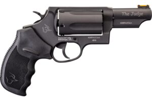 Taurus 2-441031T Judge Compact 45 Colt (Long Colt)/410 Bore 5 Shot 3" Matte Black Oxide Alloy Steel Barrel, Cylinder & Frame, Black Rubber Grip