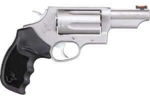 Taurus 2-441039T Judge Compact 45 Colt (Long Colt)/410 Bore 5-Round Shot 3" Matte Stainless Steel Barrel, Cylinder & Frame, Black Ribber Grip
