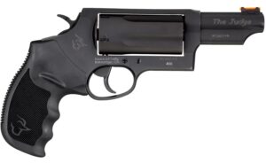 Taurus 2-441031MAG Judge Magnum Compact 45 Colt (Long Colt)/410 Gauge 5 Shot 3" Matte Black Oxide Steel Barrel, Cylinder & Frame, Black Ribber