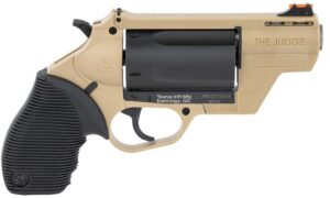 Taurus 2-441021FDE Judge Public Defender 45 Colt (LC)/410 Gauge 5-Round 2.50" Flat Dark Earth Barrel & Frame Matte Black Cylinder Black Ribber