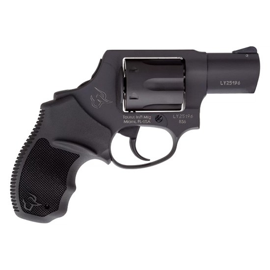 Taurus 2-856021CH 856 Small 38 Special +P 6 Shot 2" Matte Black Carbon Steel Barrel, Cylinder & Frame, Black Finger Grooved Rubber Grip, Transfer - Image 4