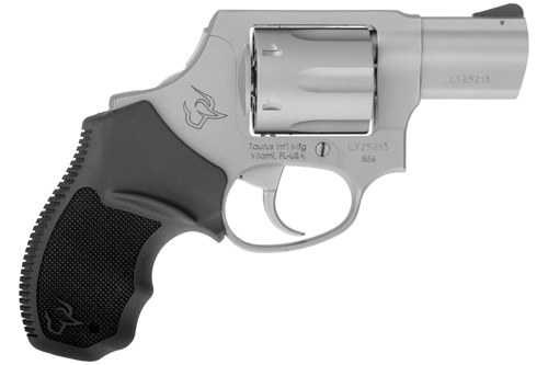 Taurus 2-856029CH 856 Small 38 Special +P 6 Shot 2" Matte Stainless Steel Barrel, Cylinder & Frame, Black Finger Grooved Rubber Grip, Transfer Bar - Image 3