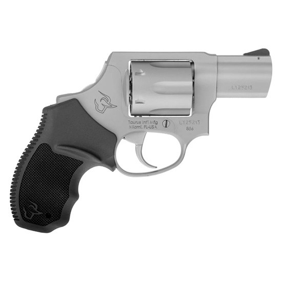 Taurus 2-856029CH 856 Small 38 Special +P 6 Shot 2" Matte Stainless Steel Barrel, Cylinder & Frame, Black Finger Grooved Rubber Grip, Transfer Bar - Image 4