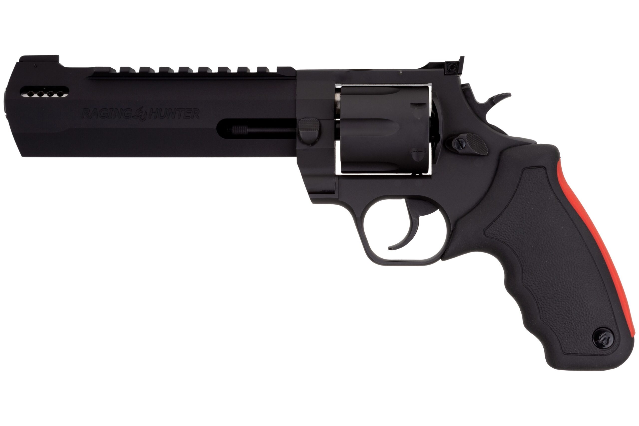 Taurus 2440061RH Raging Hunter 44 Rem Mag 6-Round 6.75" Matte Black Oxide Steel Black Rubber with Integrated Red Cushion Insert Grip - Image 2