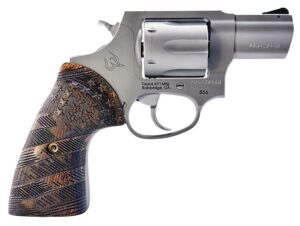 Taurus 2-85629-US2 856 Small 6 Shot 2" Matte Stainless Steel Barrel & Frame, Polished Cylinder, Custom Designed Wood Grip with Stars, Transfer Bar