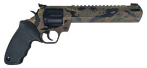 Taurus 2-357081RH-DTSC Raging Hunter Large 357 Mag/38 Special +P 7 Shot 8.37" Camo Picatinny Rail/Ported Barrel, Matte Black Cylinder, Camo Alloy