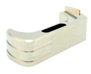 Cross Armory CRG5MCSV Magazine Catch Extended Compatible with Glock Gen4-5 Silver Anodized Aluminum