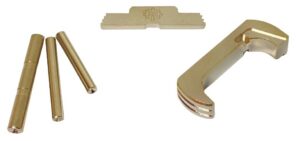 Cross Armory CRG5OKSV 3 Piece Kit Extended Compatible with Glock 17/19/26/34 Gen5 Silver Anodized Steel/Aluminum