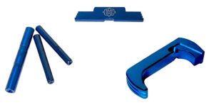 Cross Armory CRG5OKBL 3 Piece Kit Extended Compatible with Glock 17/19/26/34 Gen5 Blue Anodized Steel/Aluminum