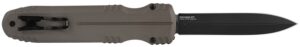 S.O.G SOG15610257 Pentagon 3.79" OTF Spear Point Plain Black TiNi Cryo CPM S35VN Steel Blade, Flat Dark Earth Aluminum Handle