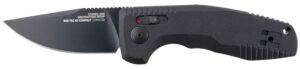 S.O.G SOG15380757 SOG-TAC Auto Compact 2.94" Folding Straight Back Plain Black TiNi Cryo D2 Steel Blade Black Micro-Textured Anodized Aluminum Handle