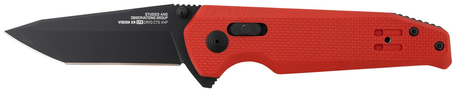 S.O.G SOG12570857 Vision XR LTE 3.36" Folding Tanto/Straight CTS XHP Blade G10 Handle Includes Belt Clip