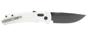 S.O.G SOG11181041 Flash at 3.45" Folding Straight Back Plain TiNi Cryo D2 Steel Blade, Concrete Gray Textured Green Handle