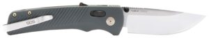 S.O.G SOG11181141 Flash at EDC 3.45" Folding Plain Satin Cryo D2 Steel Blade, Urban Grey Green Handle, Peg Box Pkg