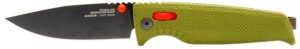 S.O.G SOG12790357 Altair XR 3.20" Folding Plain Bead Blasted Cryo CPM 154 SS Blade/ Field Green with Stone Blue Accents Green Handle