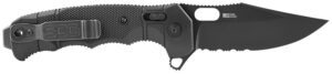 S.O.G SOG12210557 Seal XR 3.90" Folding Clip Point Part Serrated Black Cerakote S35VN SS Blade/Black Green Handle Includes Belt Clip