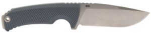 S.O.G SOG17060243 Tellus FX 4.20" Fixed Clip Point Plain Stonewashed Cryo 440C SS Blade, Wolf Gray Textured Green Handle, Blister Pack