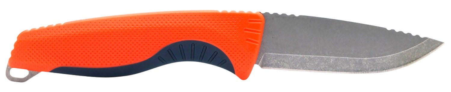 S.O.G SOG17410341 Aegis FX 3.70" Fixed Drop Point Plain Satin 4116 Krupp SS Blade, Recue Red with Indigo Accents Green Handle, Includes Sheath