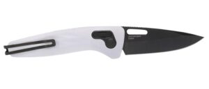 S.O.G SOG12730557 One-Zero XR 3.10" Folding Plain Black Chrome Cryo CPM S35VN Steel Blade/ White Sculpted Aluminum Handle