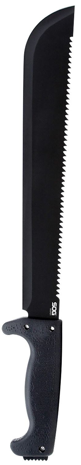 S.O.G SOG-MC01-N SOGfari 13" Black Powder Coated 3Cr13MoV SS Blade Black Kraton Handle 19" Long Includes Sheath