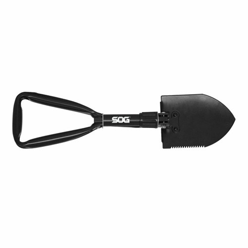 S.O.G SOGF08N Entrenching Tool Folding Shovel Plain/Serrated Blade Black Powder Coated High Carbon Steel Handle 18.25" Long Includes Sheath - Image 2