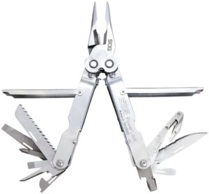 S.O.G SOG-S62N-CP PowerLock V-Cutter Polished 420 Stainless Steel 7" Long Includes Sheath