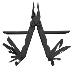 S.O.G SOG-B63N-CP Powerlock V-Cutter Black Oxide 420 Stainless Steel 7" Long Features 18 Tools with Sheath