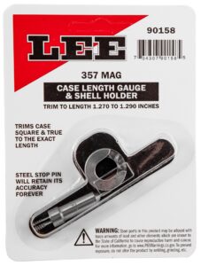 Lee Precision 90158 Case Length Gauge Silver, 357 Mag, Steel Works with Cutter/Lock Stud Includes Shell Holder
