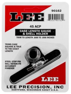 Lee Precision 90162 Case Length Gauge Silver 45 ACP Steel, Works with Cutter/Lock Stud Includes Shell Holder
