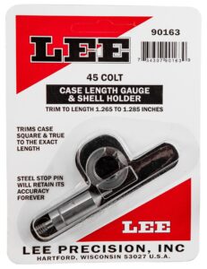 Lee Precision 90163 Case Length Gauge 45 Colt (LC) Steel Works with Cutter/Lock Stud Includes Shell Holder