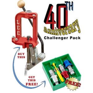 Lee Precision Challenger 40TH Anniversay Press with 3-DIE Breech Lock Reload Dies 40TH Anniversary Pack with 40 S&w Breech Lock 3-DIE Set