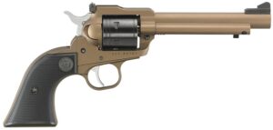 Ruger 2034 Super Wrangler 22 LR/22 WMR 6 Shot 5.50" Bronze Cerakote Steel Barrel & Frame, Black Cylinder, Black Checkered Polymer Grip, Transfer