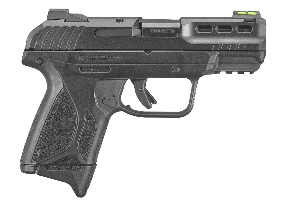 Ruger 3839 Security-380 380 ACP 10+1/15+1 3.42" Black Oxide Barrel, Black Serrated Steel Slide, Black Polymer Frame with Accessory Rail, Black Polymer - Image 2