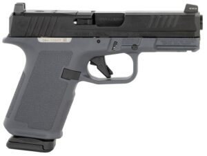 Ruger 19400 RXM 9mm 15+1 4" Black FNC Nitride Steel Barrel, Black FNC Nitride Optic Ready/Serrated Alloy Steel Slide, Stealth Gray Polymer Frame