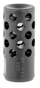 Ruger 90486 Radial Ported Muzzle Brake Black Oxide Steel 1/2"x28 Threads, 1.75" OAL .75" Diameter, 5.56 NATO