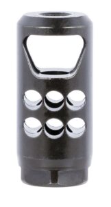 Ruger 90698 Hybrid Muzzle Brake Matte Black Steel 1/2"x28 Threads, 2.20" OAL 1" Diameter, 35 Cal