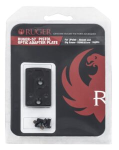 Ruger 90723 Ruger-57 Optic Adapter Plate Pistol Black Anodized Aluminum