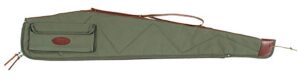 Boyt Harness OGC4P4809 Signature Rifle Case 48" Waxed OD Green Canvas with Accessory Pocket & Harness Leather for Scoped Rifle