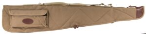 Boyt Harness OGC98PM06 Alaskan Rifle Case 44" Kahki Waxed Canvas with Brass Hardware & Quilted Flannel Lining for Scoped Rifles