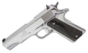 Iver Johnson Arms 1911A138CHRW 1911 A1 Government 70 Series 38 Super 9+1 5" Bright Polish Chrome Serrated Steel Slide & Frame with Beavertail