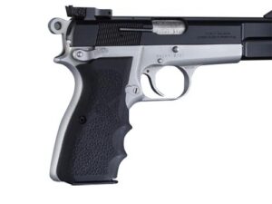 Hogue 09000 Rubber Grip Black with Finger Grooves for Browning Hi-Power