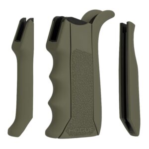 Hogue 13041 Modular Overmolded OD Green Rubber Pistol Grip with Finger Grooves Fits AR-15/M16
