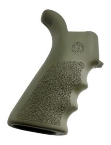 Hogue Rubber Overmold Grip Pistol AR15/M16 Finger Grooves with Beaver Tail OD Green