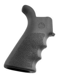 Hogue AR-15 Rubber Beavertail Grip Grey with Finger Grooves